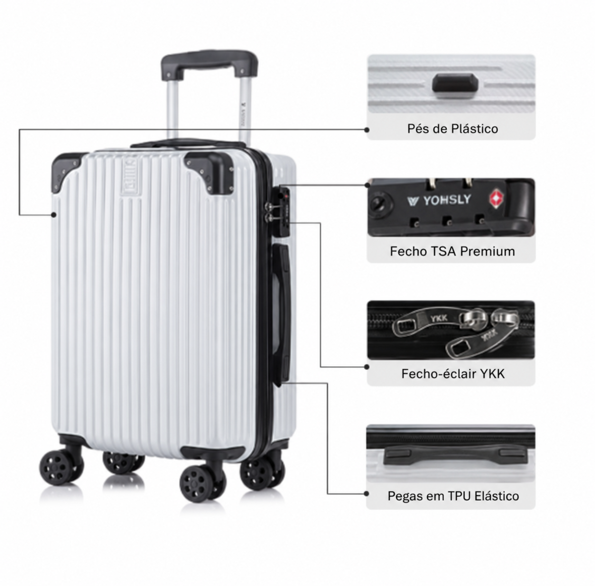 Mala de viagem Grande | 76 x 39 x 29 cm | 3.8 kg