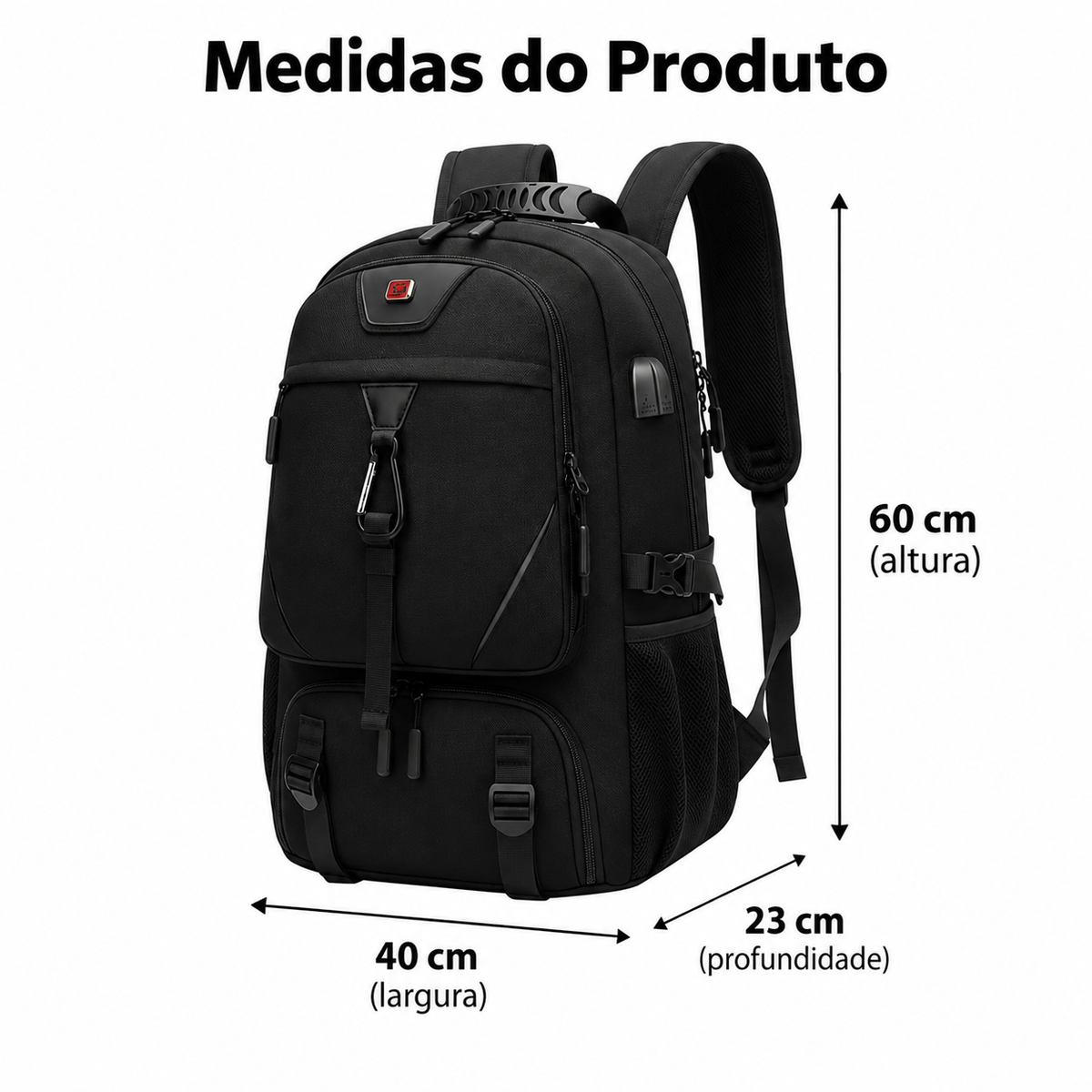 Mochila de Viagem S | 60 x 40 x 23 cm | 2 kg