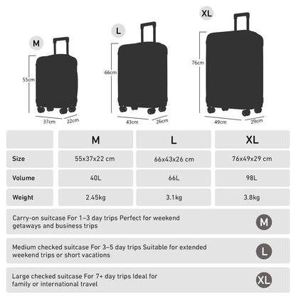 Mala de viagem Grande | 76 x 39 x 29 cm | 3.8 kg