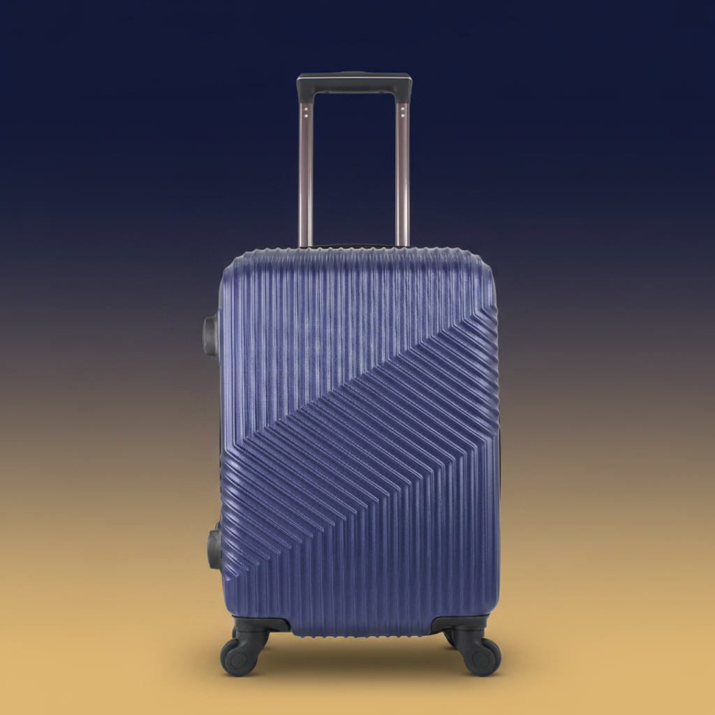 Mala azul navy chevron com fundo luxury