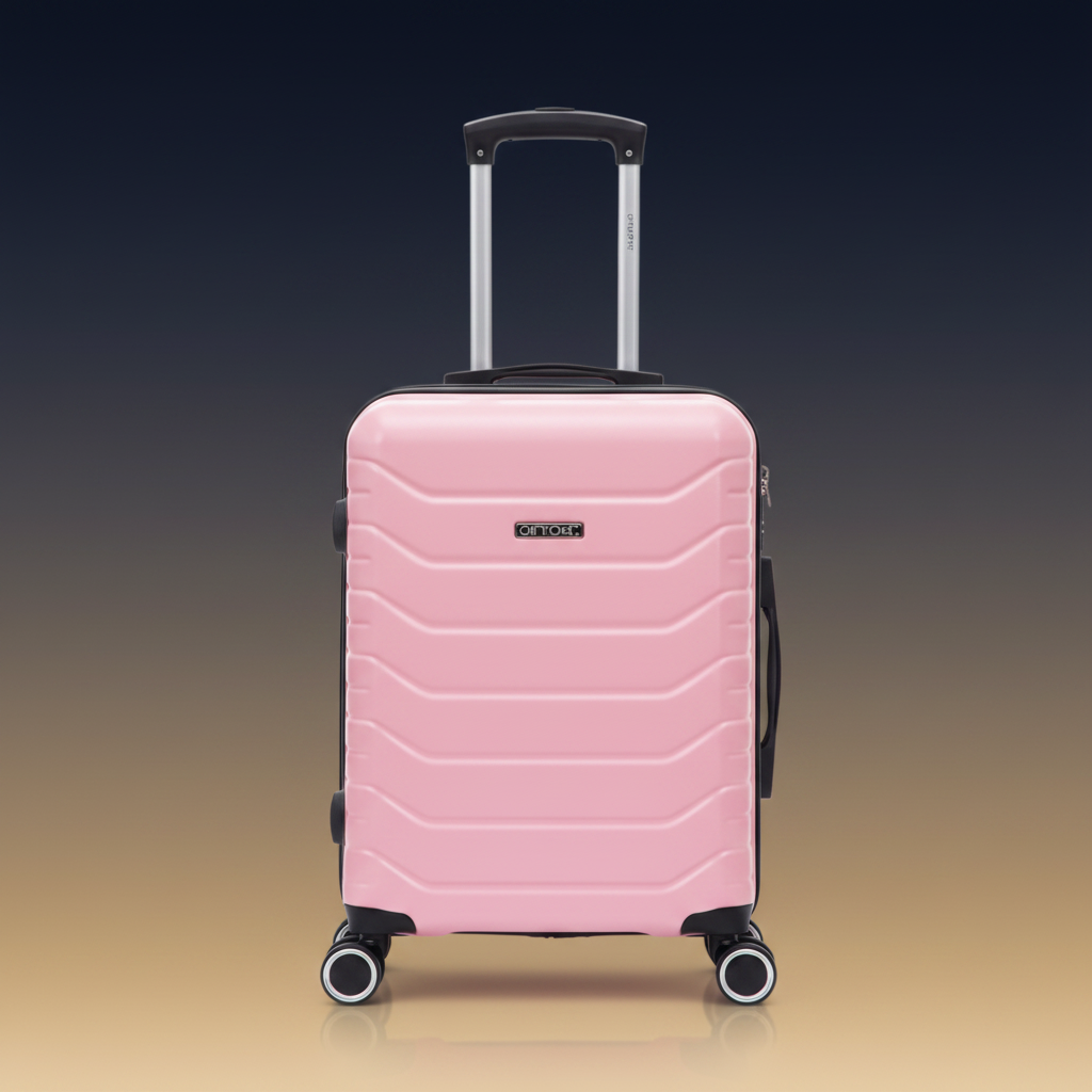 Mala rosa com fundo luxury